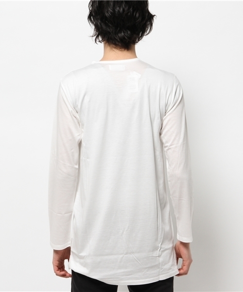 Lui's（ルイス）の「Lui's(ルイス) サイドスリットロングカットソー（Tシャツ/カットソー・メンズ・ブラック/ホワイト・SMALL/MEDIUM）」の6枚目の写真