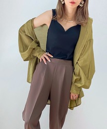 junoah | 前後2WAYハートネック&スクエアネックリブタンクトップ(タンクトップ)