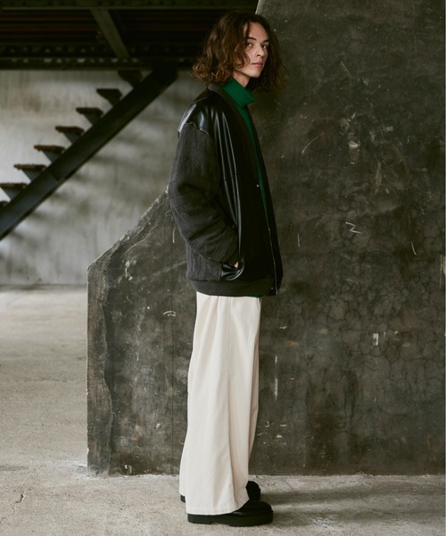 CASPER JOHN（キャスパージョン）の「Knit switch inner jacket/ニットスイッチインナージャケット（その他アウター・メンズ・カーキ/ブラック・SMALL/MEDIUM/LARGE）」の9枚目の写真