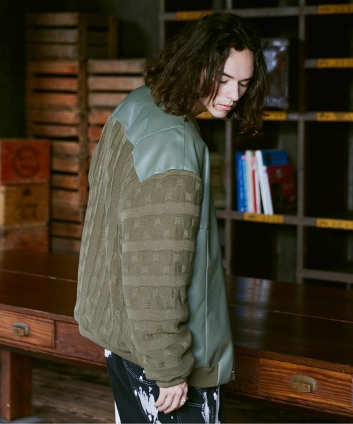 CASPER JOHN（キャスパージョン）の「Knit switch inner jacket/ニットスイッチインナージャケット（その他アウター・メンズ・カーキ/ブラック・SMALL/MEDIUM/LARGE）」の11枚目の写真