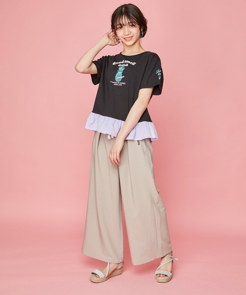 JENNI love(ジェニィラブ)の「ロープベルト付きリネン風ロングパンツ(その他パンツ・キッズ・ベージュ/グリーン・150cm/130cm/160cm/140cm)」の3枚目の写真
