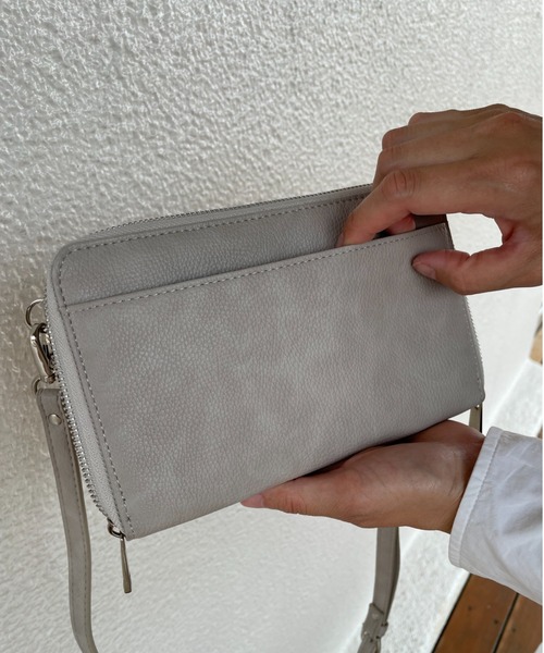 Actually（アクチュアリー）の「JELLY星 ダブルウォレット ショルダーバッグ お財布ショルダー（ショルダーバッグ・レディース・ライトグレー/ブラック/シルバー・フリー）」の6枚目の写真