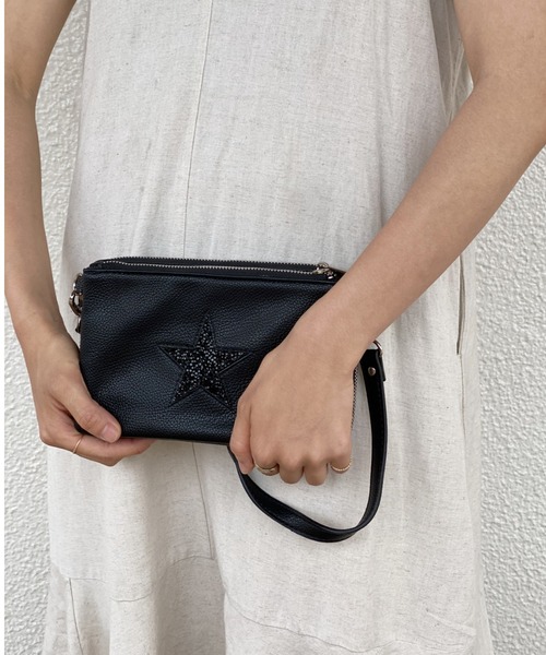 Actually（アクチュアリー）の「JELLY星 ダブルウォレット ショルダーバッグ お財布ショルダー（ショルダーバッグ・レディース・ライトグレー/ブラック/シルバー・フリー）」の15枚目の写真