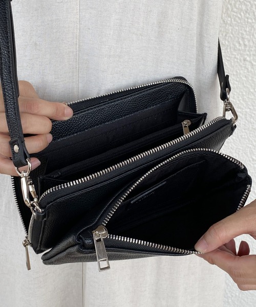 Actually（アクチュアリー）の「JELLY星 ダブルウォレット ショルダーバッグ お財布ショルダー（ショルダーバッグ・レディース・ライトグレー/ブラック/シルバー・フリー）」の17枚目の写真