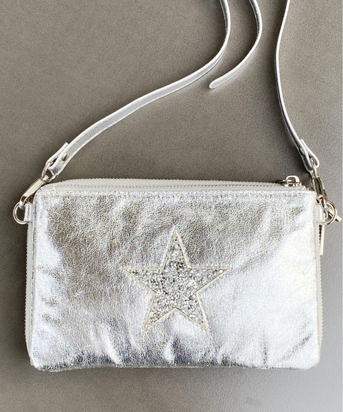 Actually（アクチュアリー）の「JELLY星 ダブルウォレット ショルダーバッグ お財布ショルダー（ショルダーバッグ・レディース・ライトグレー/ブラック/シルバー・フリー）」の9枚目の写真