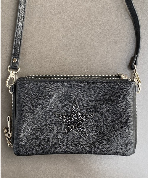 Actually（アクチュアリー）の「JELLY星 ダブルウォレット ショルダーバッグ お財布ショルダー（ショルダーバッグ・レディース・ライトグレー/ブラック/シルバー・フリー）」の13枚目の写真
