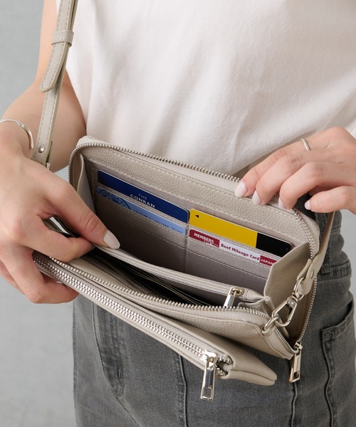 Actually（アクチュアリー）の「JELLY星 ダブルウォレット ショルダーバッグ お財布ショルダー（ショルダーバッグ・レディース・ライトグレー/ブラック/シルバー・フリー）」の20枚目の写真