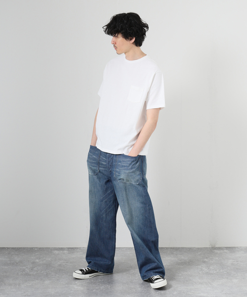 JOURNAL STANDARD J.S HOMESTEAD(ジャーナルスタンダードホームステッド)の「【J.S Homestead】ミリタリー デニム シームレス セーラー パンツ2(デニムパンツ・メンズ・コバルトブルー・MEDIUM/X-LARGE)」の2枚目の写真