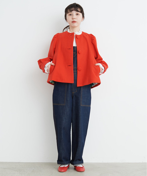 スーパー100's メルトン ショートコート