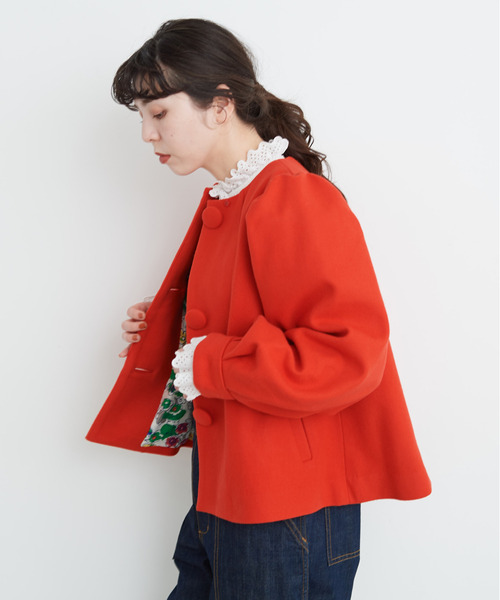 スーパー100's メルトン ショートコート