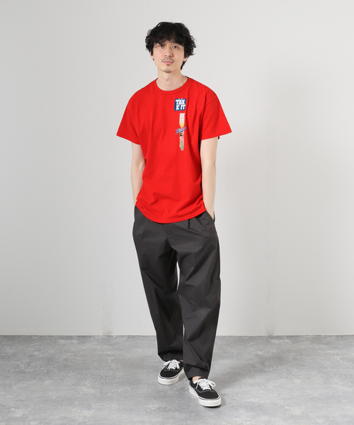 JOURNAL STANDARD(ジャーナルスタンダード)の「TAKE IT TAKE STORE MIAMI TEE(Tシャツ/カットソー・メンズ・レッド/ホワイト・LARGE/MEDIUM)」の3枚目の写真