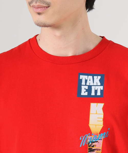 JOURNAL STANDARD(ジャーナルスタンダード)の「TAKE IT TAKE STORE MIAMI TEE(Tシャツ/カットソー・メンズ・レッド/ホワイト・LARGE/MEDIUM)」の7枚目の写真