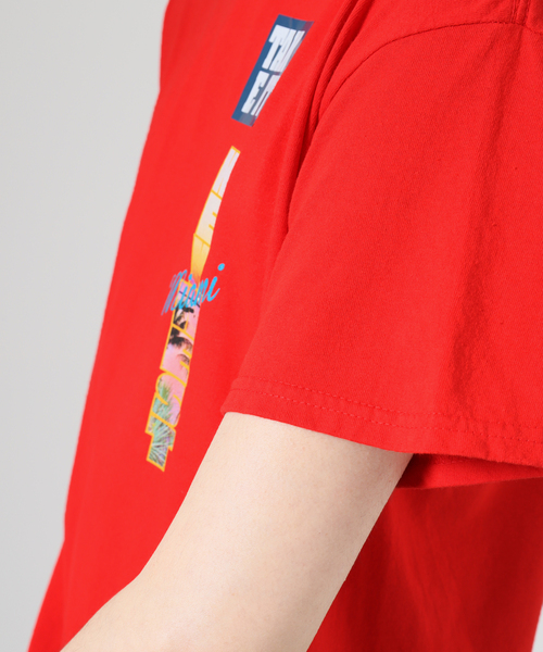 JOURNAL STANDARD(ジャーナルスタンダード)の「TAKE IT TAKE STORE MIAMI TEE(Tシャツ/カットソー・メンズ・レッド/ホワイト・LARGE/MEDIUM)」の10枚目の写真