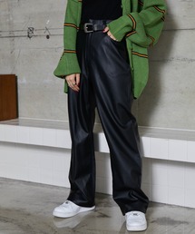 WEGO | WEGO/フェイクレザーストレートパンツ(スラックス)