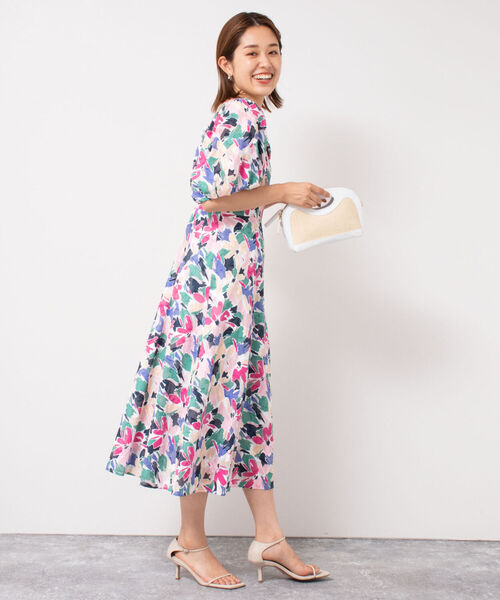 NOLLEY’S Sophi(ノーリーズソフィ)の「カットジャガードプリントワンピース(ワンピース・レディース・ホワイト系その他4・38/36)」の7枚目の写真