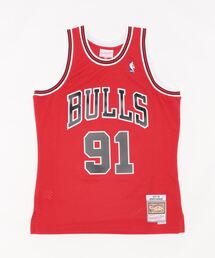 Mitchell&Ness　SwingmanｼﾞｬｰｼﾞCBUｱｶ-#91 D Rodman