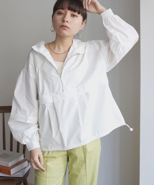 HER CLOSET(ハークローゼット)の「【shemoshelly】アノラックシャツブラウス(シャツ/ブラウス・レディース・ブラック/オフホワイト/ライトベージュ・M)」の12枚目の写真