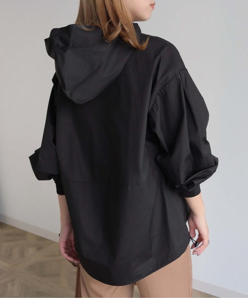 HER CLOSET(ハークローゼット)の「【shemoshelly】アノラックシャツブラウス(シャツ/ブラウス・レディース・ブラック/オフホワイト/ライトベージュ・M)」の15枚目の写真