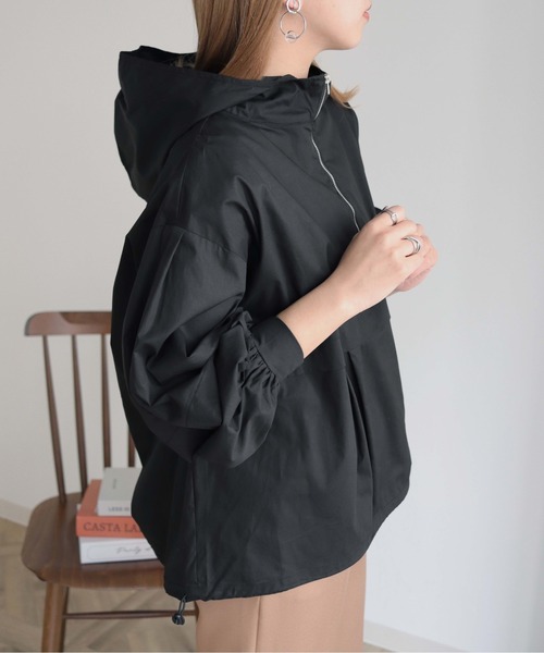 HER CLOSET(ハークローゼット)の「【shemoshelly】アノラックシャツブラウス(シャツ/ブラウス・レディース・ブラック/オフホワイト/ライトベージュ・M)」の10枚目の写真