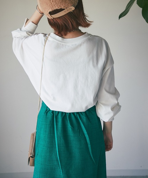 un dix cors(アンディコール)の「ワンポイント パール×ロゴプルオーバー(Tシャツ/カットソー・レディース・パープル/チャコールグレー/オフホワイト・FREE)」の14枚目の写真