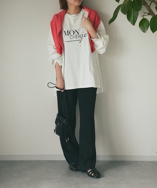 un dix cors(アンディコール)の「ワンポイント パール×ロゴプルオーバー(Tシャツ/カットソー・レディース・パープル/チャコールグレー/オフホワイト・FREE)」の11枚目の写真