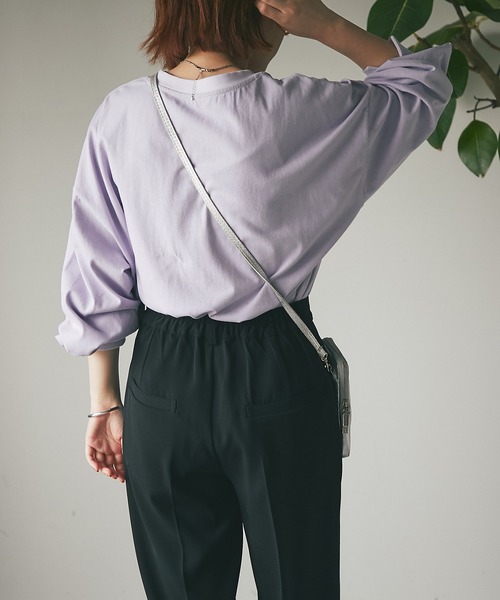 un dix cors(アンディコール)の「ワンポイント パール×ロゴプルオーバー(Tシャツ/カットソー・レディース・パープル/チャコールグレー/オフホワイト・FREE)」の17枚目の写真