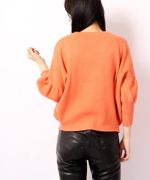 TRANOI（トラノイ）の「TRANOI 七分袖セーター（ニット/セーター・レディース・オレンジ・FREE）」の5枚目の写真