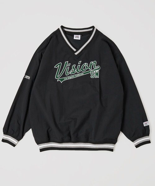 VISION STREET WEAR（ヴィジョンストリートウェア）の「【VISION STREET WEAR】リブライン ビッグシルエット ナイロンプルオーバー（スウェット・レディース・ネイビー/マスタード/グリーン/ブラック・LARGE/X-LARGE/MEDIUM）」の5枚目の写真