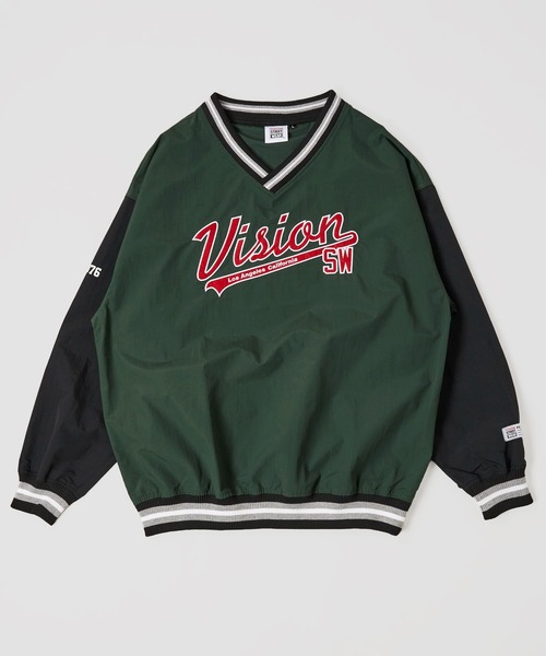 VISION STREET WEAR（ヴィジョンストリートウェア）の「【VISION STREET WEAR】リブライン ビッグシルエット ナイロンプルオーバー（スウェット・レディース・ネイビー/マスタード/グリーン/ブラック・LARGE/X-LARGE/MEDIUM）」の6枚目の写真