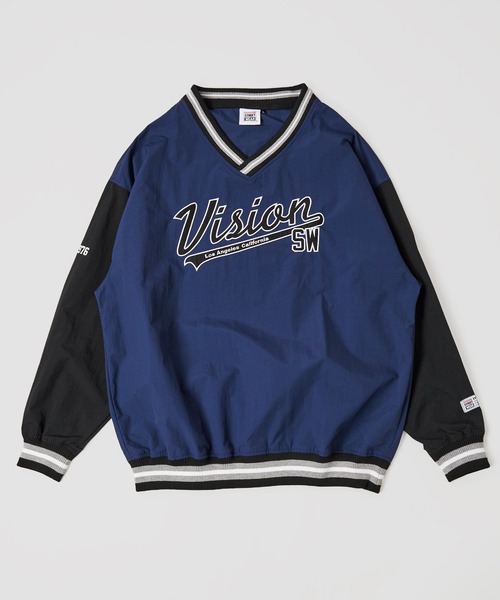 VISION STREET WEAR（ヴィジョンストリートウェア）の「【VISION STREET WEAR】リブライン ビッグシルエット ナイロンプルオーバー（スウェット・レディース・ネイビー/マスタード/グリーン/ブラック・LARGE/X-LARGE/MEDIUM）」の8枚目の写真