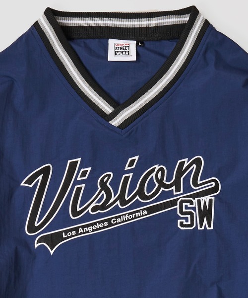 VISION STREET WEAR（ヴィジョンストリートウェア）の「【VISION STREET WEAR】リブライン ビッグシルエット ナイロンプルオーバー（スウェット・レディース・ネイビー/マスタード/グリーン/ブラック・LARGE/X-LARGE/MEDIUM）」の13枚目の写真