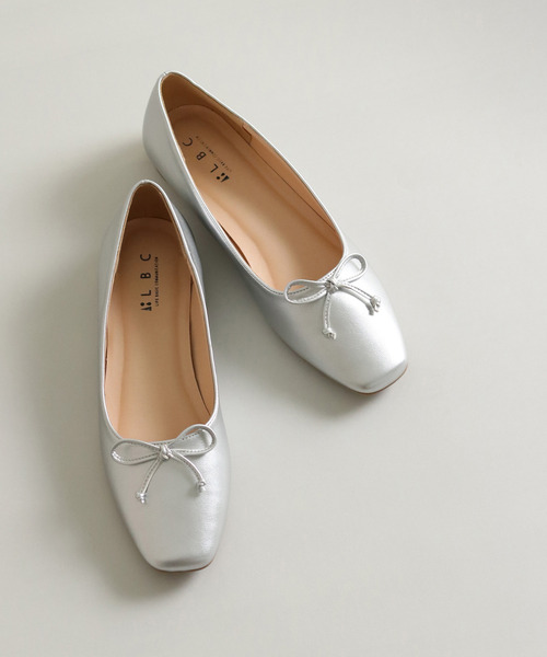 LBC（エルビーシー）の「スクエアリボンバレエ（バレエシューズ・レディース・シルバー/GOLD ・M/L）」の2枚目の写真