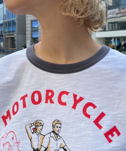 CIAOPANIC(チャオパニック)の「ヴィンテージライクリンガーTシャツ(Tシャツ/カットソー・レディース・チャコールグレー/グリーン・FREE)」の18枚目の写真