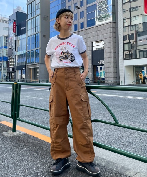 CIAOPANIC(チャオパニック)の「ヴィンテージライクリンガーTシャツ(Tシャツ/カットソー・レディース・チャコールグレー/グリーン・FREE)」の22枚目の写真