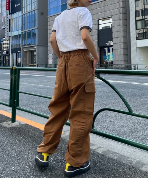 CIAOPANIC(チャオパニック)の「ヴィンテージライクリンガーTシャツ(Tシャツ/カットソー・レディース・チャコールグレー/グリーン・FREE)」の17枚目の写真