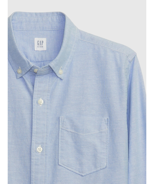 GAP(ギャップ)の「オックスフォードシャツ (キッズ)(シャツ/ブラウス・キッズ・ブルー/ホワイト・S/M/L/XL/XS/XXL)」の4枚目の写真