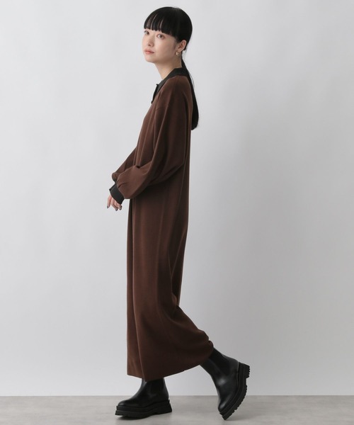 LOWRYS FARM（ローリーズファーム）の「ニットポロワンピース　294702（ワンピース・レディース・ブラック/ブラウン/アイボリー・FREE）」の10枚目の写真