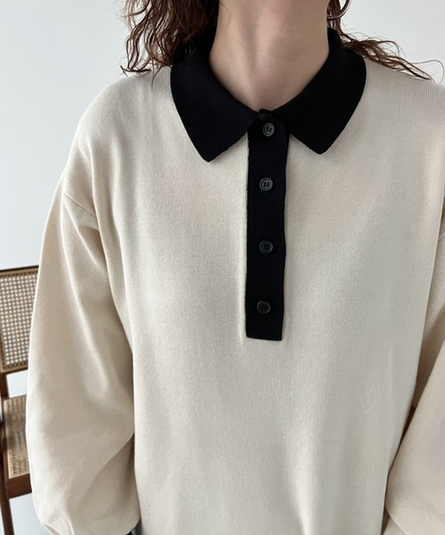 LOWRYS FARM（ローリーズファーム）の「ニットポロワンピース　294702（ワンピース・レディース・ブラック/ブラウン/アイボリー・FREE）」の22枚目の写真