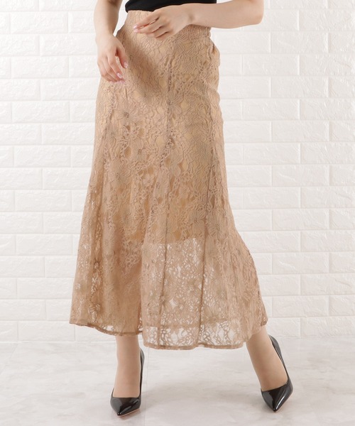 Lace Ladies(レースレディース)の「総レースロングスカート(スカート・レディース・ブラック/ネイビー/パープル/ベージュ・L/M/S)」の19枚目の写真