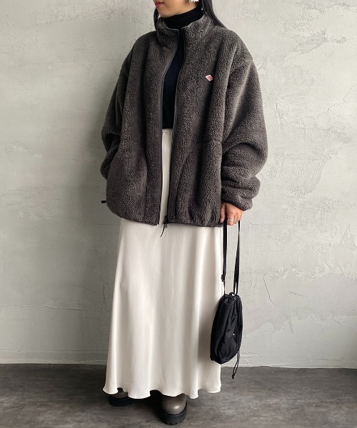 DANTON（ダントン）の「【WEB限定】[DANTON/ダントン] ハイパイルボアフリース スタンドカラージャケット（その他アウター・レディース・チャコールグレー/ブラック/オフホワイト・44/40/38/42）」の9枚目の写真