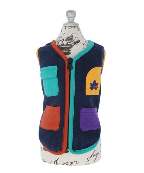LOGOS（ロゴス）の「LOGOS/カラフルポケットフリースベスト（ペットウェア・メンズ・ネイビー/グリーン・2L/3L/S/M/L/XS）」の8枚目の写真