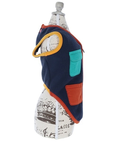 LOGOS（ロゴス）の「LOGOS/カラフルポケットフリースベスト（ペットウェア・メンズ・ネイビー/グリーン・2L/3L/S/M/L/XS）」の9枚目の写真