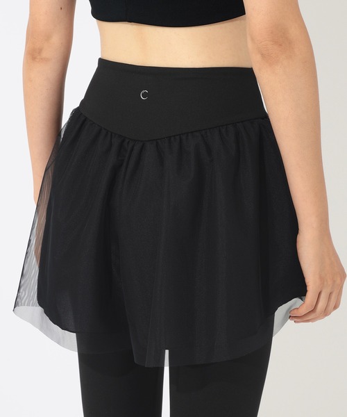 チュールショートパンツ付きレギンス チャコット ヨガ バレエ チュール