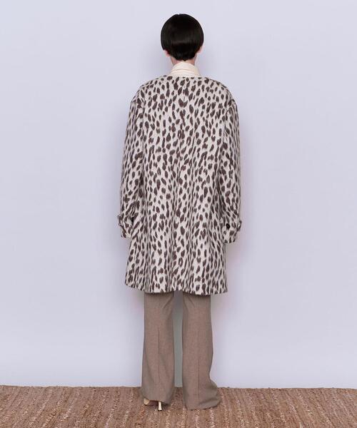 AEWEN MATOPH（イウエン マトフ）の「＜AEWEN MATOPH＞レオパード シャギー ノーカラーコート（ノーカラーコート・レディース・ナチュラル・38/36）」の2枚目の写真