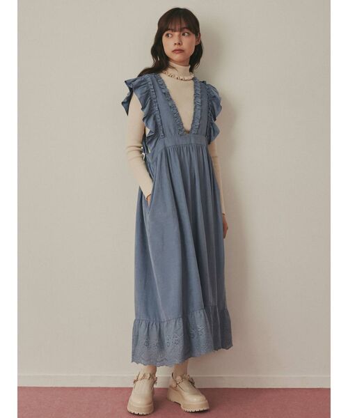 merry jenny（メリージェニー）の「ピーチフリルワンピース（ワンピース・レディース・ブラック/ピンク/ブルー・FREE）」の8枚目の写真