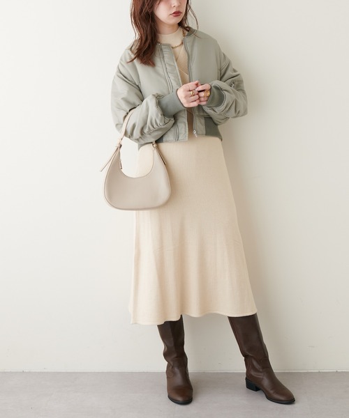 natural couture(ナチュラルクチュール)の「WEB限定アイテム/大好評リバイバルアイテム クロスニット+ノースリーブワンピースセット(ワンピース・レディース・アイボリー/ピンク/モカ/ブラック・FREE)」の9枚目の写真