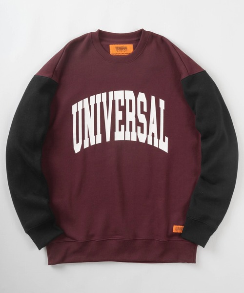 UNIVERSAL OVERALL(ユニバーサルオーバーオール)の「【UNIVERSAL OVERALL/ユニバーサルオーバーオール】ビッグシルエット カレッジロゴプリント スウェット/長袖トレーナー/裏起毛(スウェット・メンズ・ダークグリーン/グレー/ワイン・M/L/XL)」の3枚目の写真