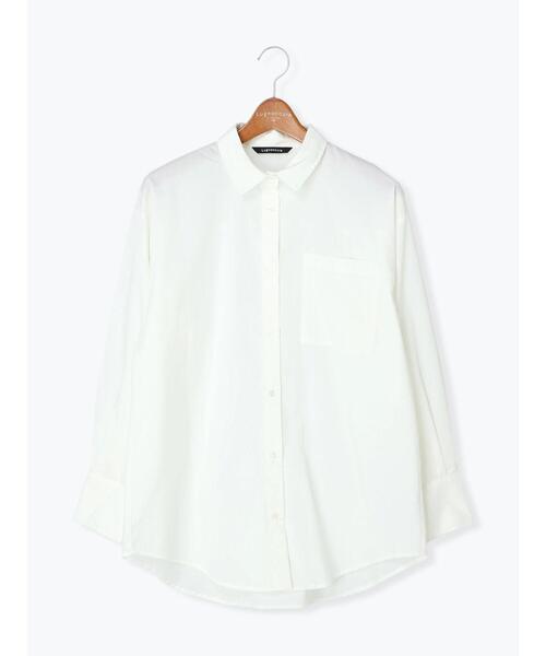 Lugnoncure(ルノンキュール)の「タイプライターレギュラーカラーシャツ(シャツ/ブラウス・レディース・ネイビー/オフホワイト/モカ・フリ-)」の15枚目の写真