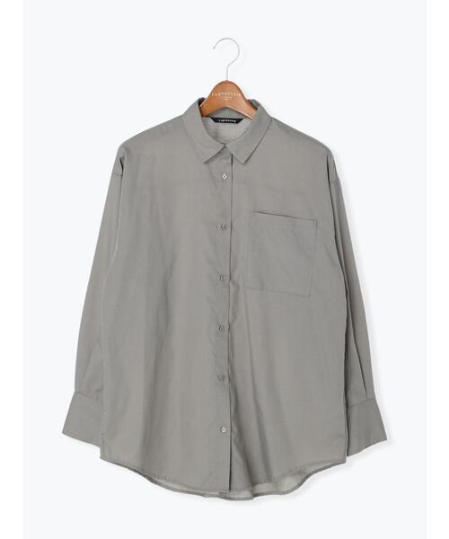 Lugnoncure(ルノンキュール)の「タイプライターレギュラーカラーシャツ(シャツ/ブラウス・レディース・ネイビー/オフホワイト/モカ・フリ-)」の16枚目の写真