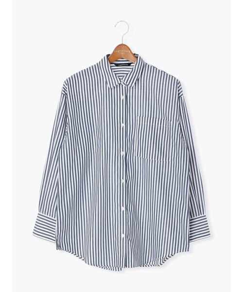 Lugnoncure(ルノンキュール)の「タイプライターレギュラーカラーシャツ(シャツ/ブラウス・レディース・ネイビー/オフホワイト/モカ・フリ-)」の17枚目の写真